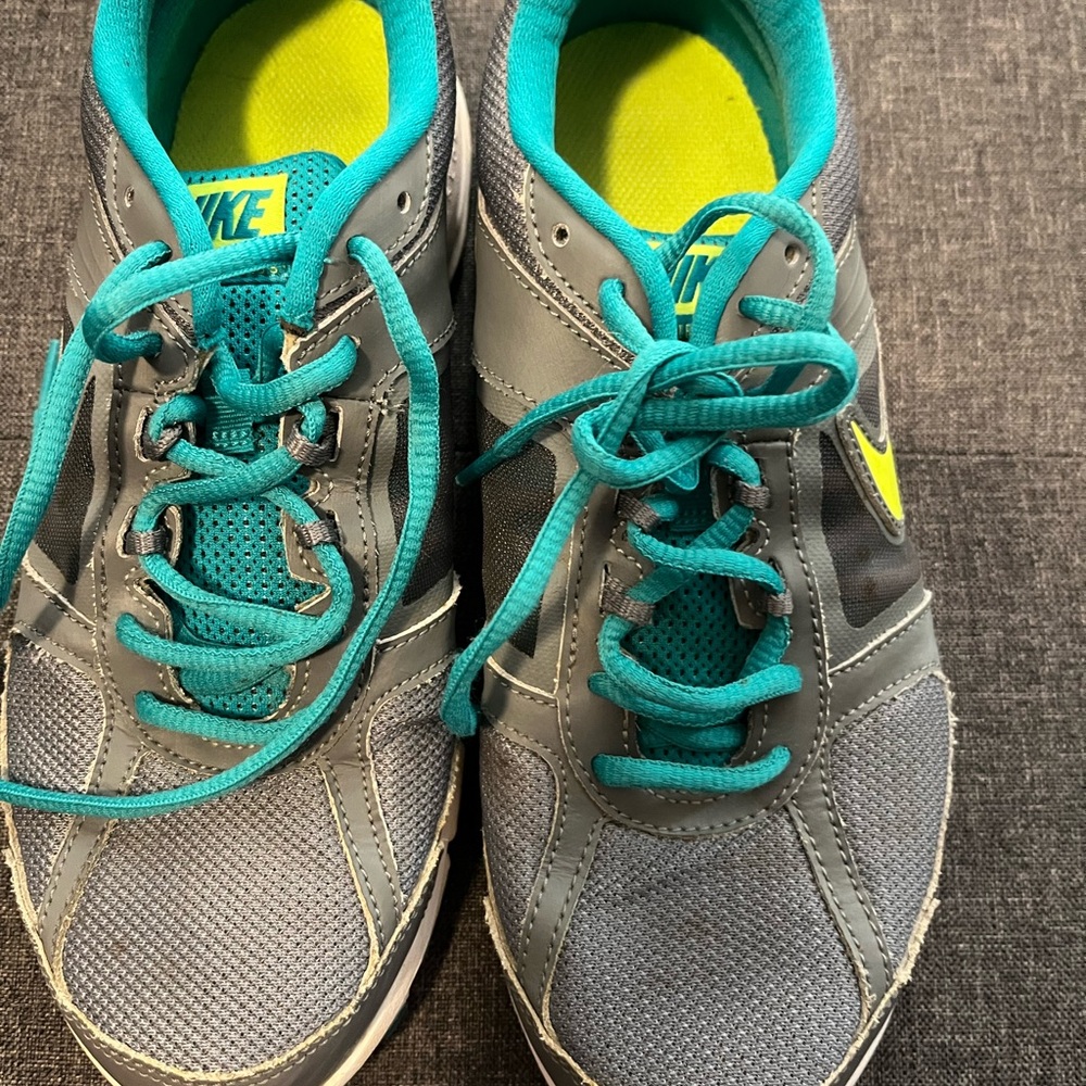 Nike Gray and Blue Athletic Shoes